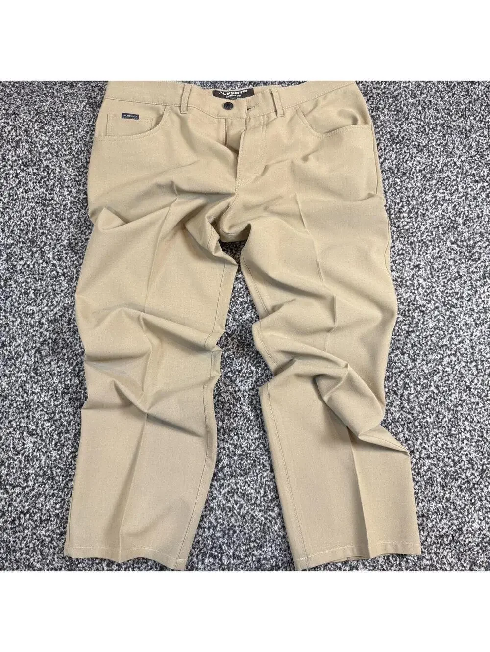 Alberto Comfort Fit Tan Pants Size 50